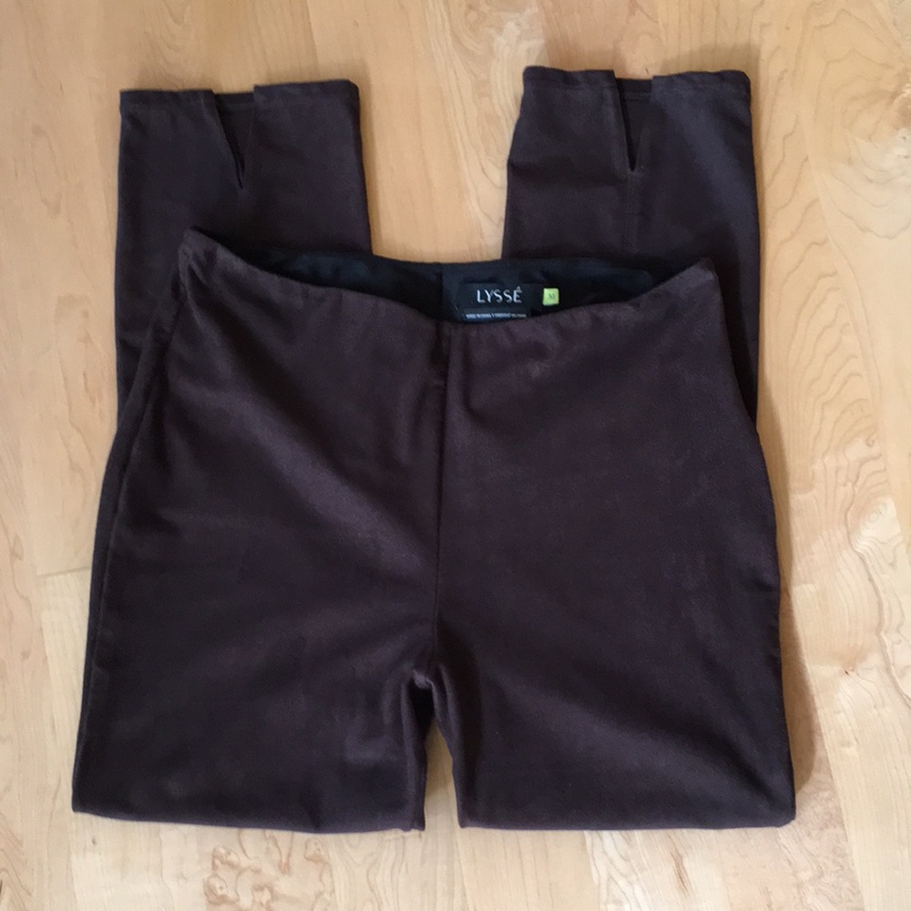 Lysse Faux Suede Ankle Leggings with slits